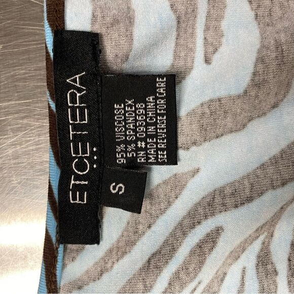 Etcetera tiger strip short sleeve top - Picture 3 of 4